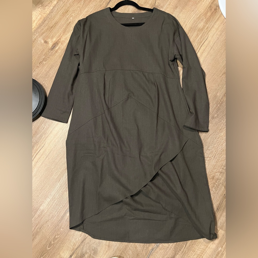 Boho midi olive dress nwot